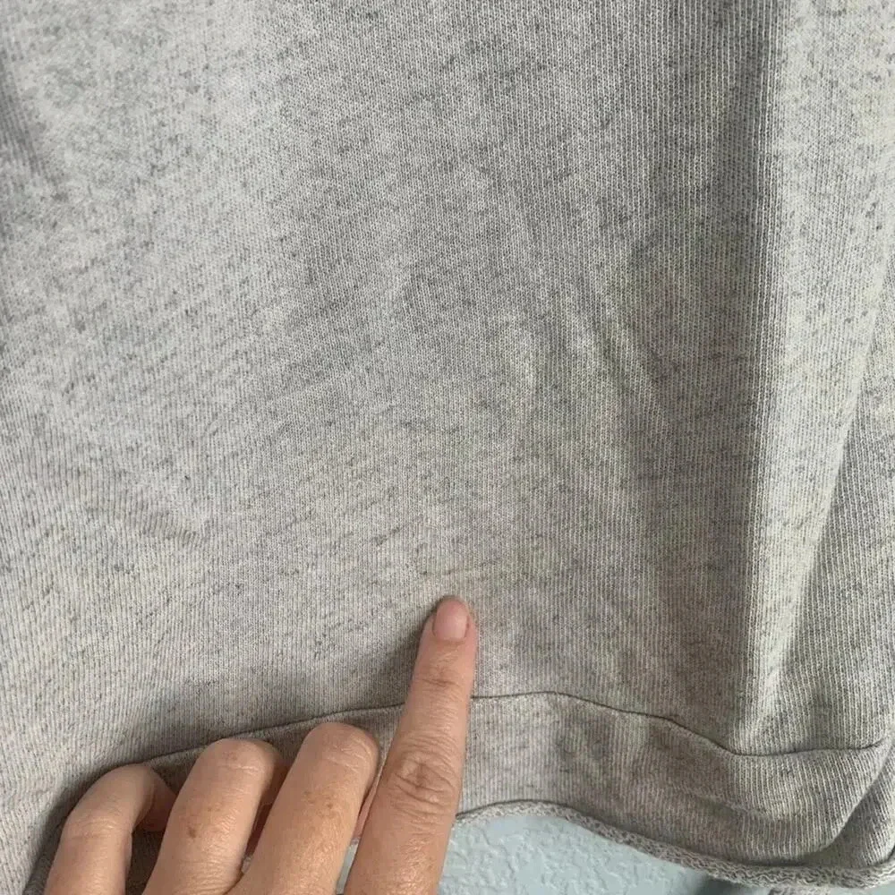 Good hYOUman We Are All Babes Ripped Grey Cotton Cozy Boho Sweatshirt- Small - Picture 9 of 12